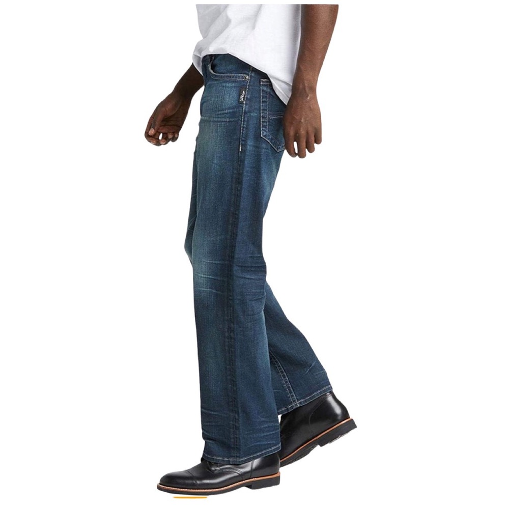 SILVER JEANS CO. ZAC Western Glove Works Dark Wash Jeans